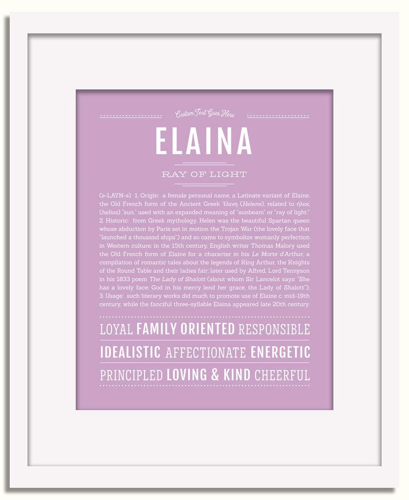 Frame Options | Lilac | White Frame, Matted