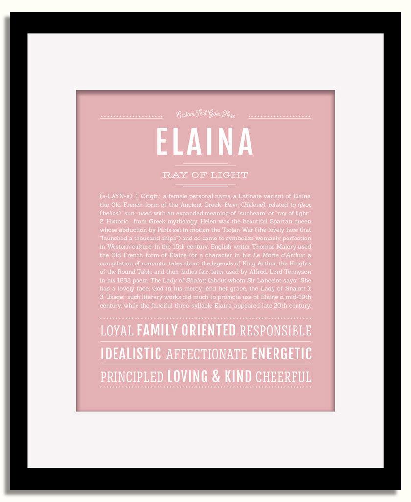 Frame Options | Dusty Rose | Black Frame, Matted