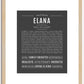 Elana | Name Art Print