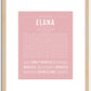 Elana | Name Art Print