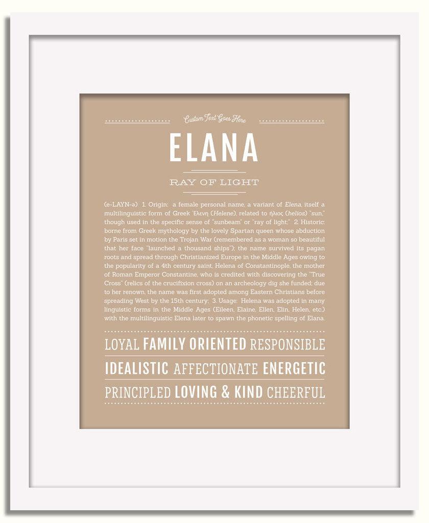 Frame Options | Tan | White Frame, Matted