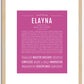 Elayna | Name Art Print