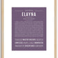 Elayna | Name Art Print