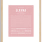 Elayna | Name Art Print