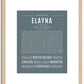 Elayna | Name Art Print