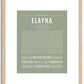 Elayna | Name Art Print