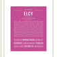 Elcy | Name Art Print