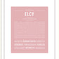 Elcy | Name Art Print