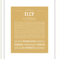 Elcy | Name Art Print
