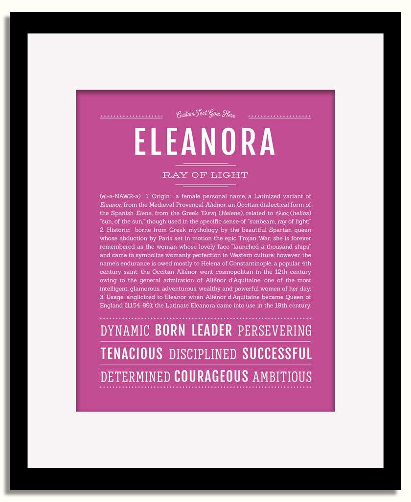 Frame Options | Dark Pink | Black Frame, Matted