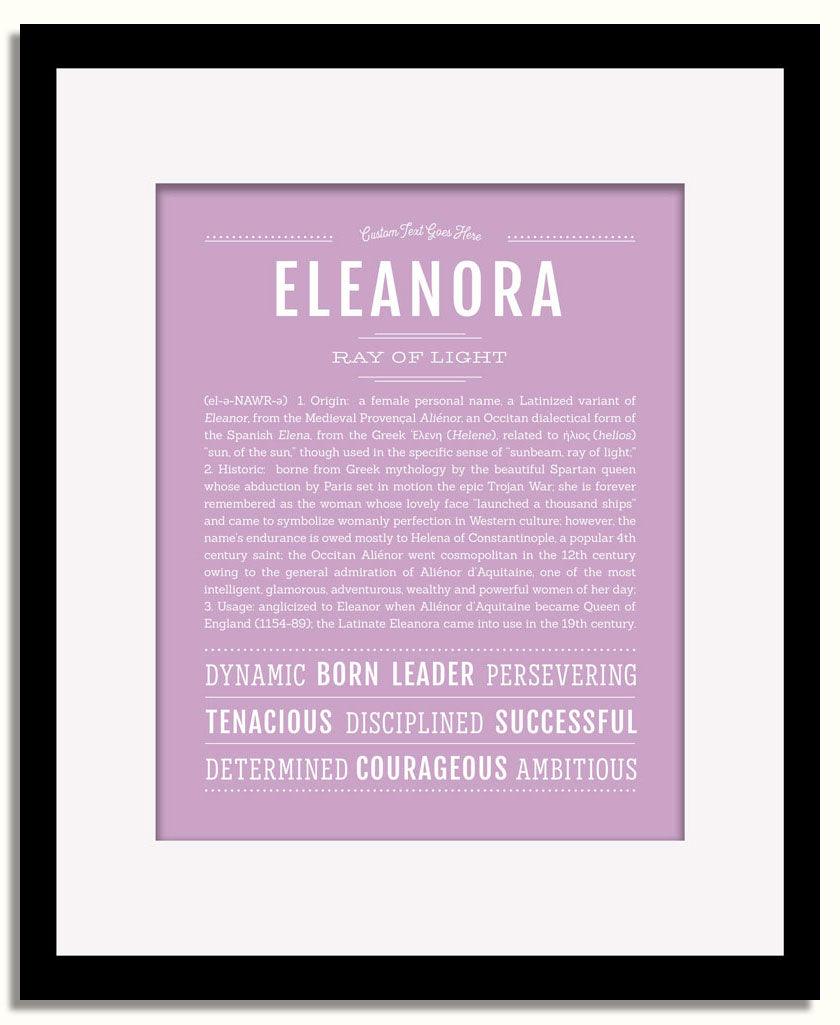 Frame Options | Lilac | Black Frame, Matted