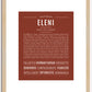 Eleni | Name Art Print