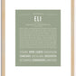 Eli | Name Art Print