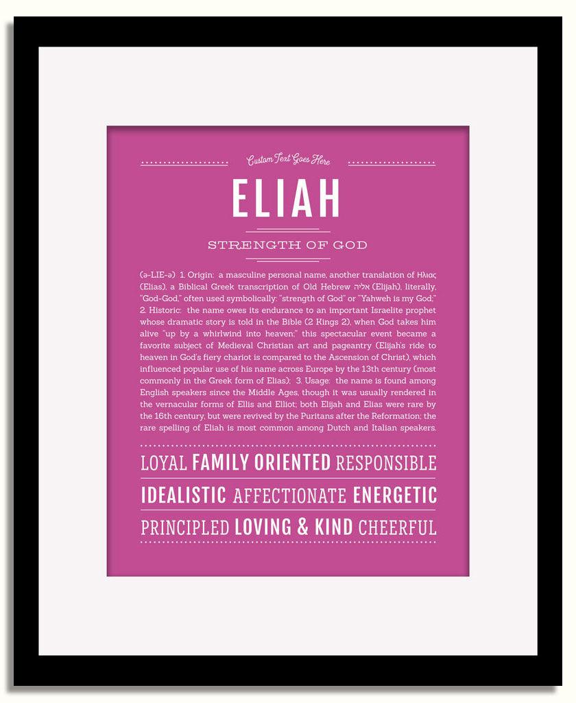 Frame Options | Dark Pink | Black Frame, Matted