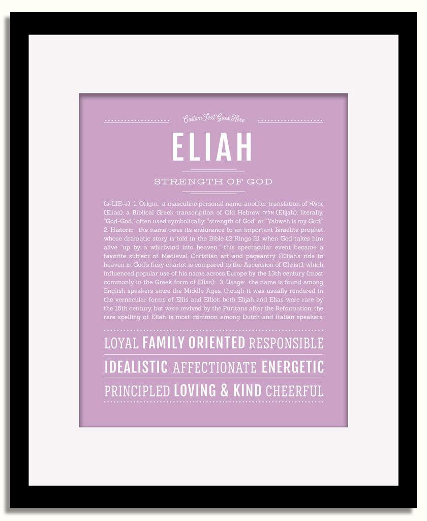 Frame Options | Lilac | Black Frame, Matted