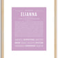 Elianna | Name Art Print