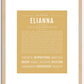 Elianna | Name Art Print