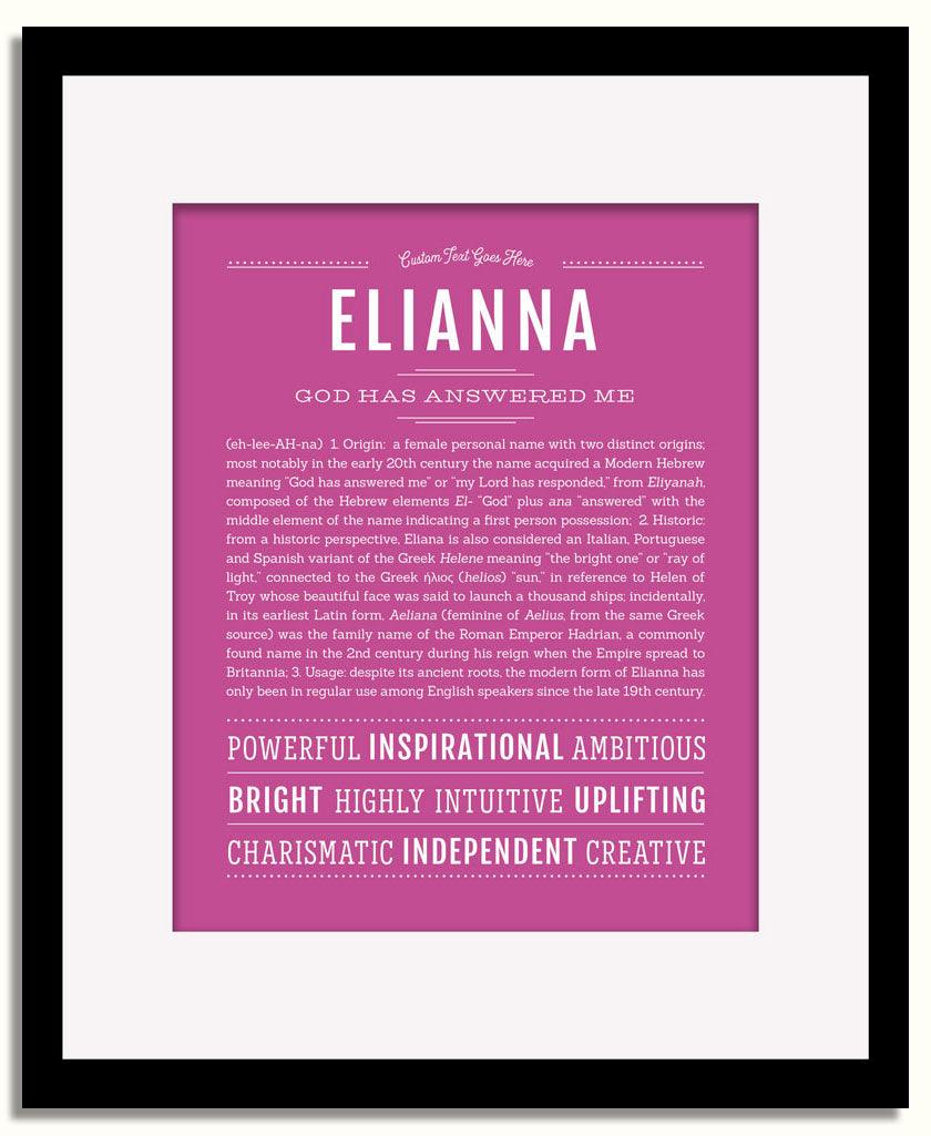 Frame Options | Dark Pink | Black Frame, Matted