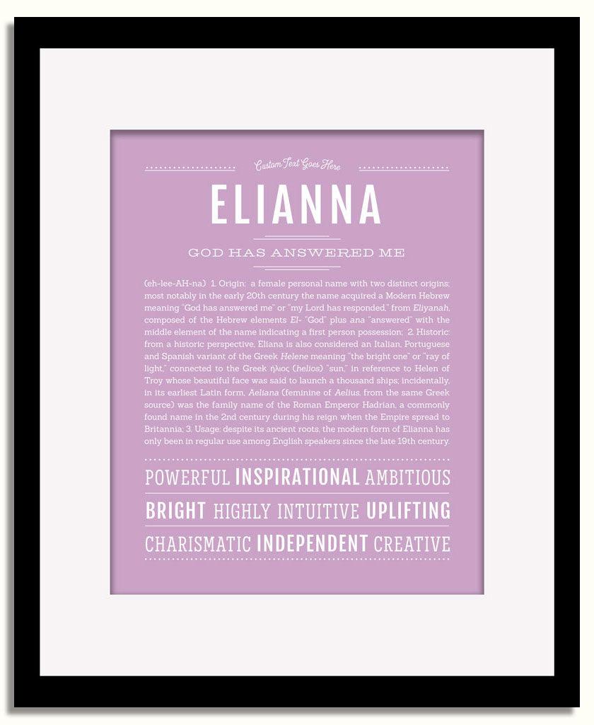 Frame Options | Lilac | Black Frame, Matted