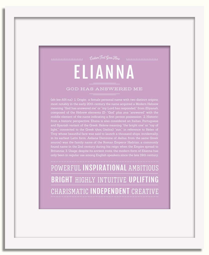 Frame Options | Lilac | White Frame, Matted