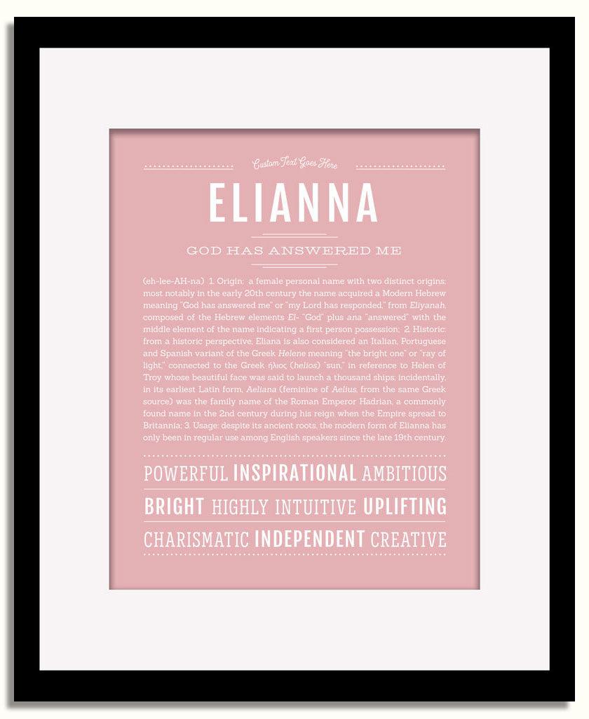 Frame Options | Dusty Rose | Black Frame, Matted