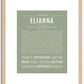 Elianna | Name Art Print