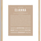 Elianna | Name Art Print