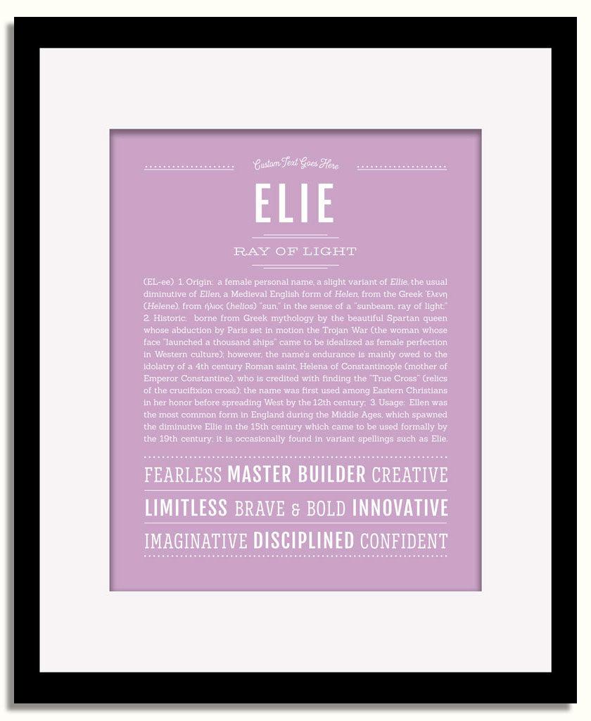 Frame Options | Lilac | Black Frame, Matted