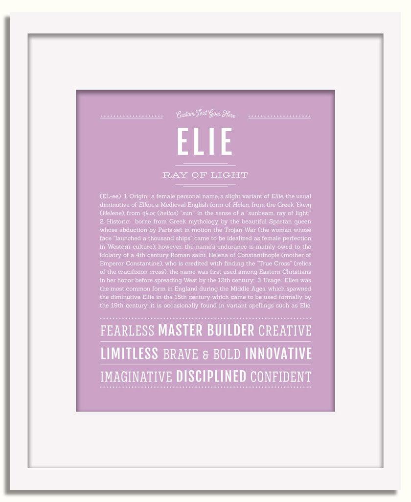 Frame Options | Lilac | White Frame, Matted