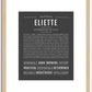 Eliette | Name Art Print