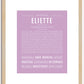 Eliette | Name Art Print