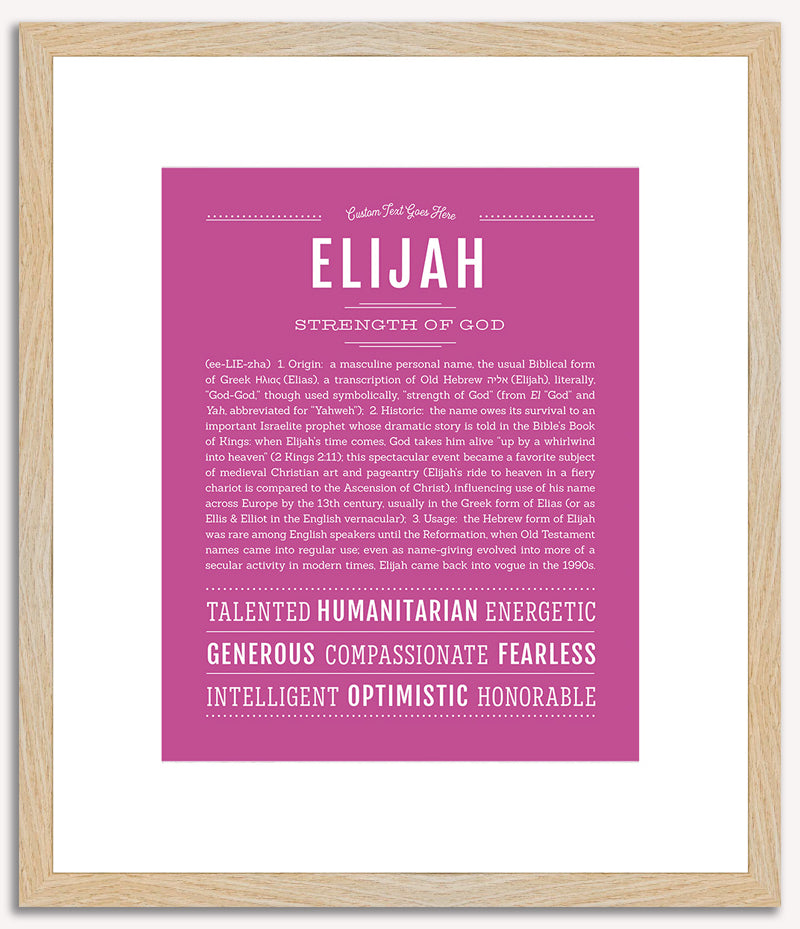 Elijah | Name Art Print