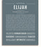 Elijah | Name Art Print – Name Stories