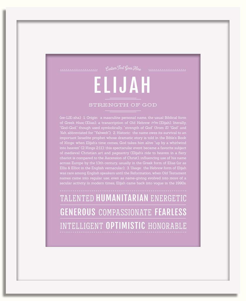 Frame Options | Lilac | White Frame, Matted