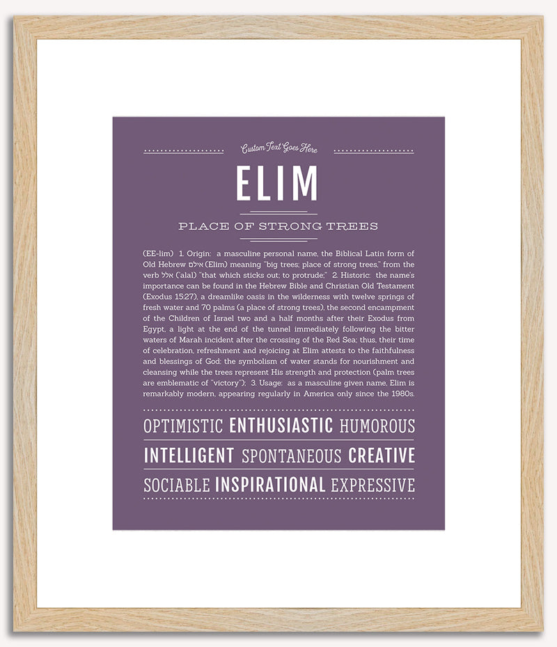 Elim | Name Art Print