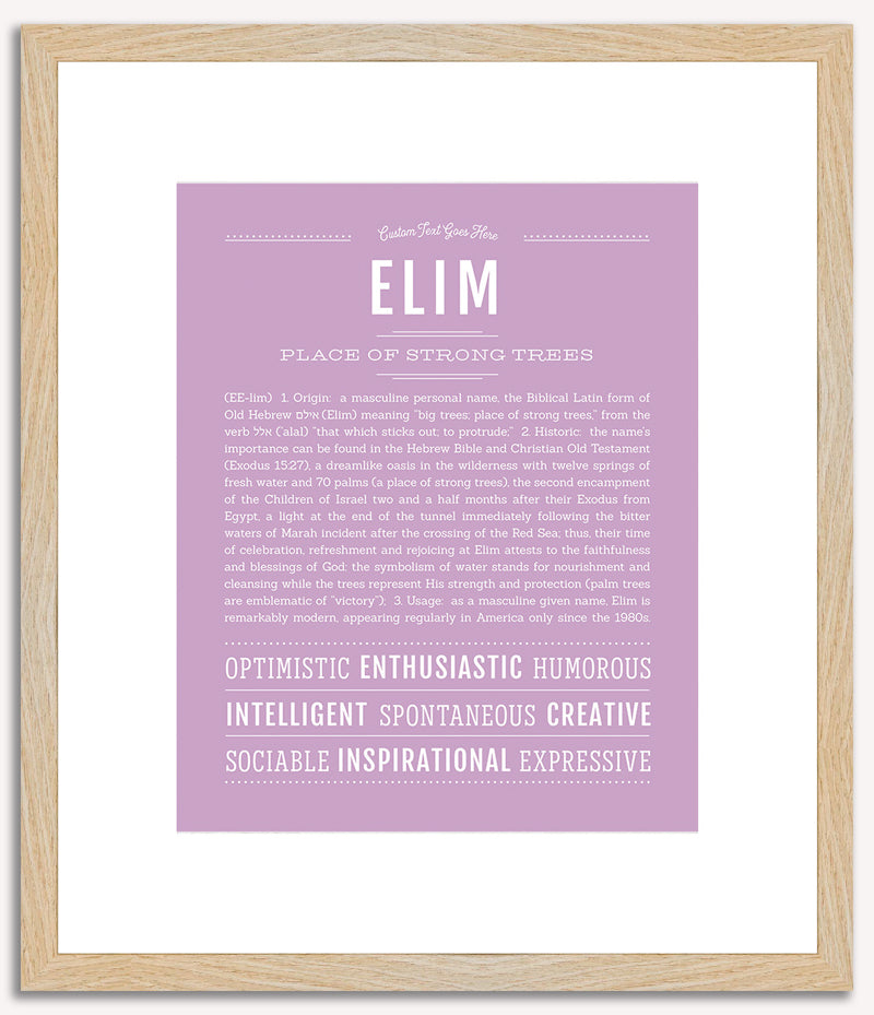 Elim | Name Art Print