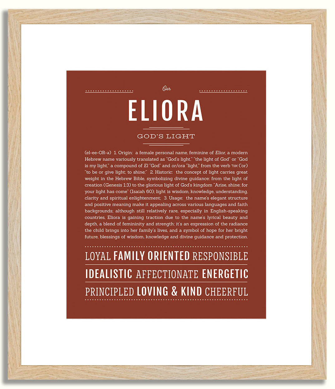 Eliora | Name Art Print