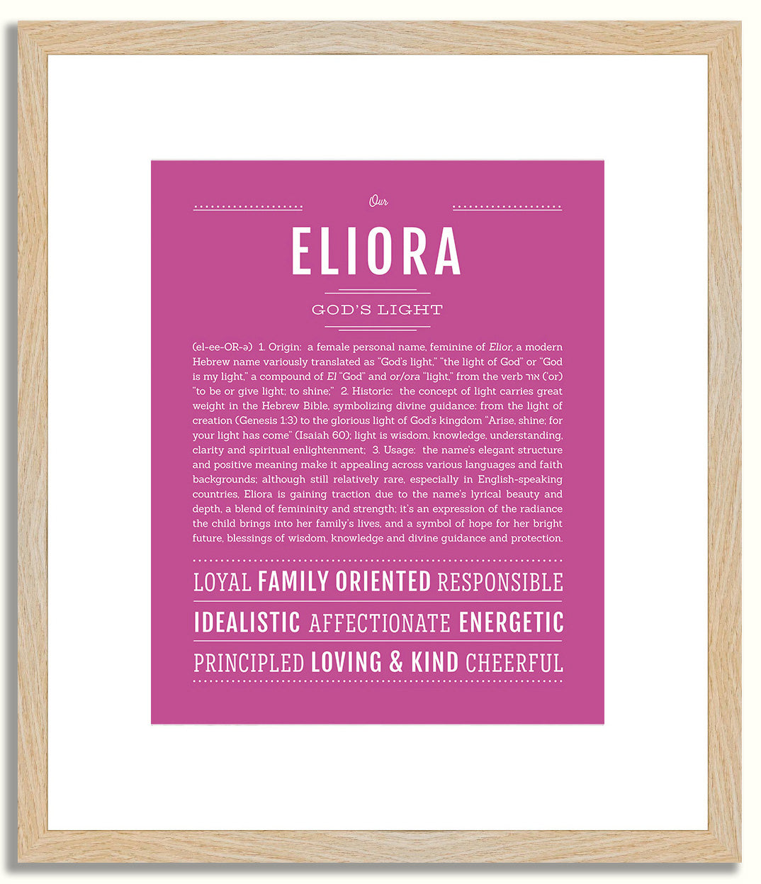 Eliora | Name Art Print