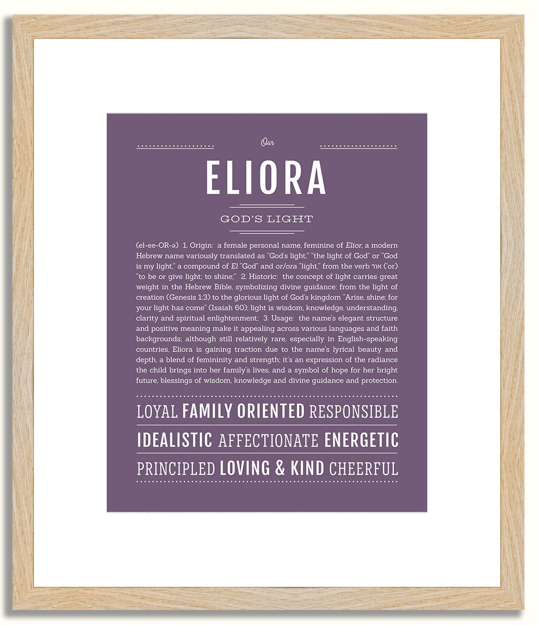 Eliora | Name Art Print