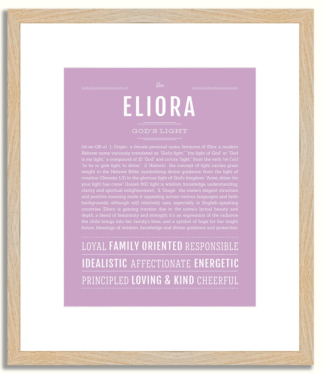 Eliora | Name Art Print