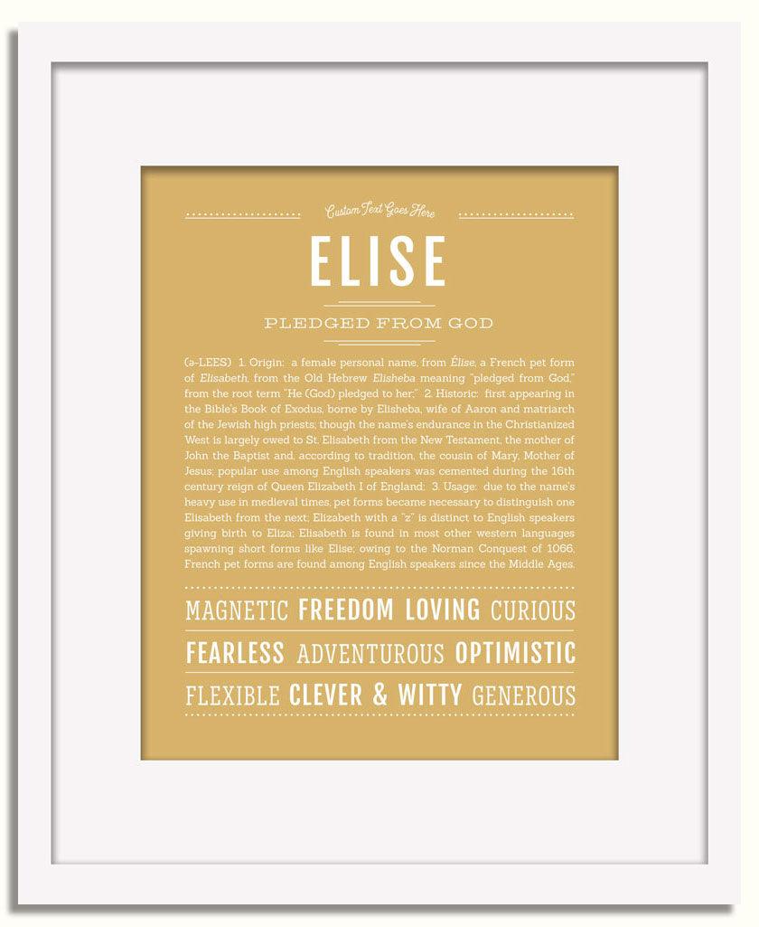 Frame Options | Matte Gold | White Frame, Matted