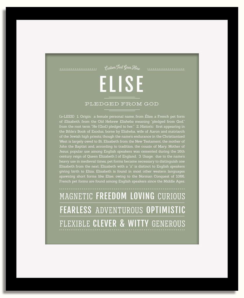 Frame Options | Sage | Black Frame, Matted