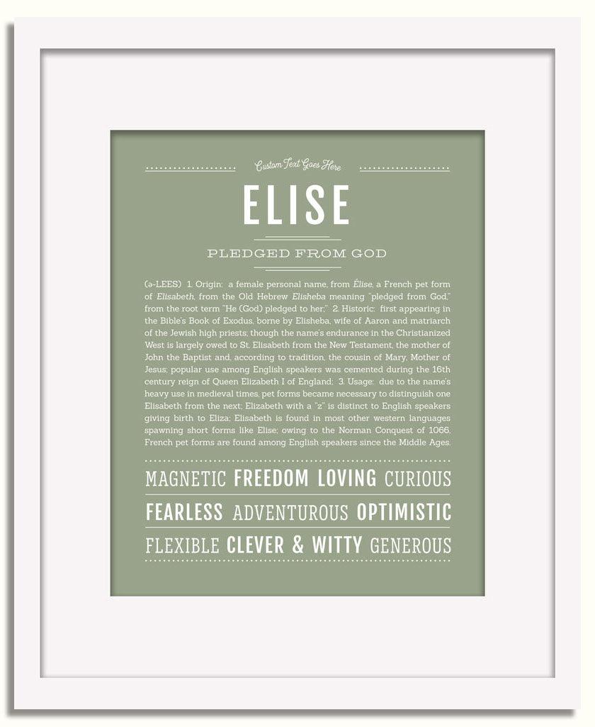 Frame Options | Sage | White Frame, Matted