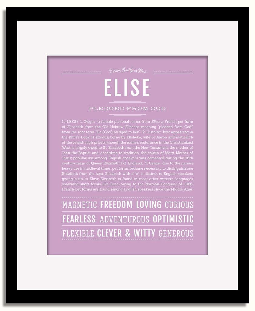 Frame Options | Lilac | Black Frame, Matted