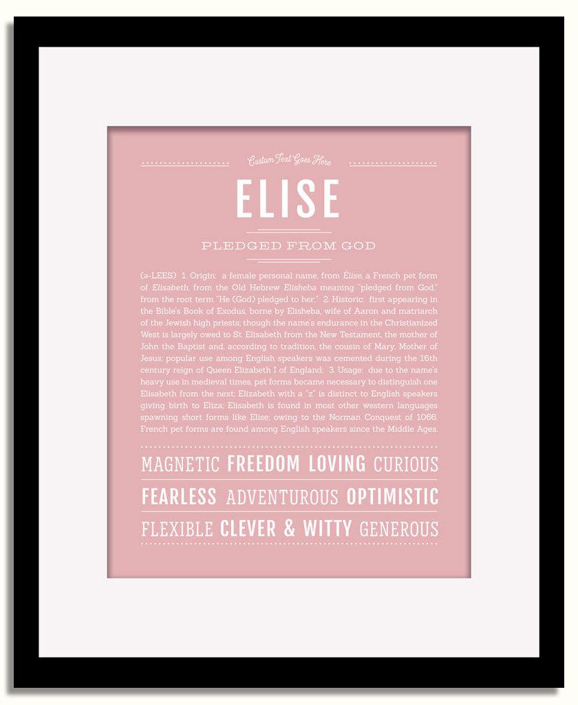 Frame Options | Dusty Rose | Black Frame, Matted