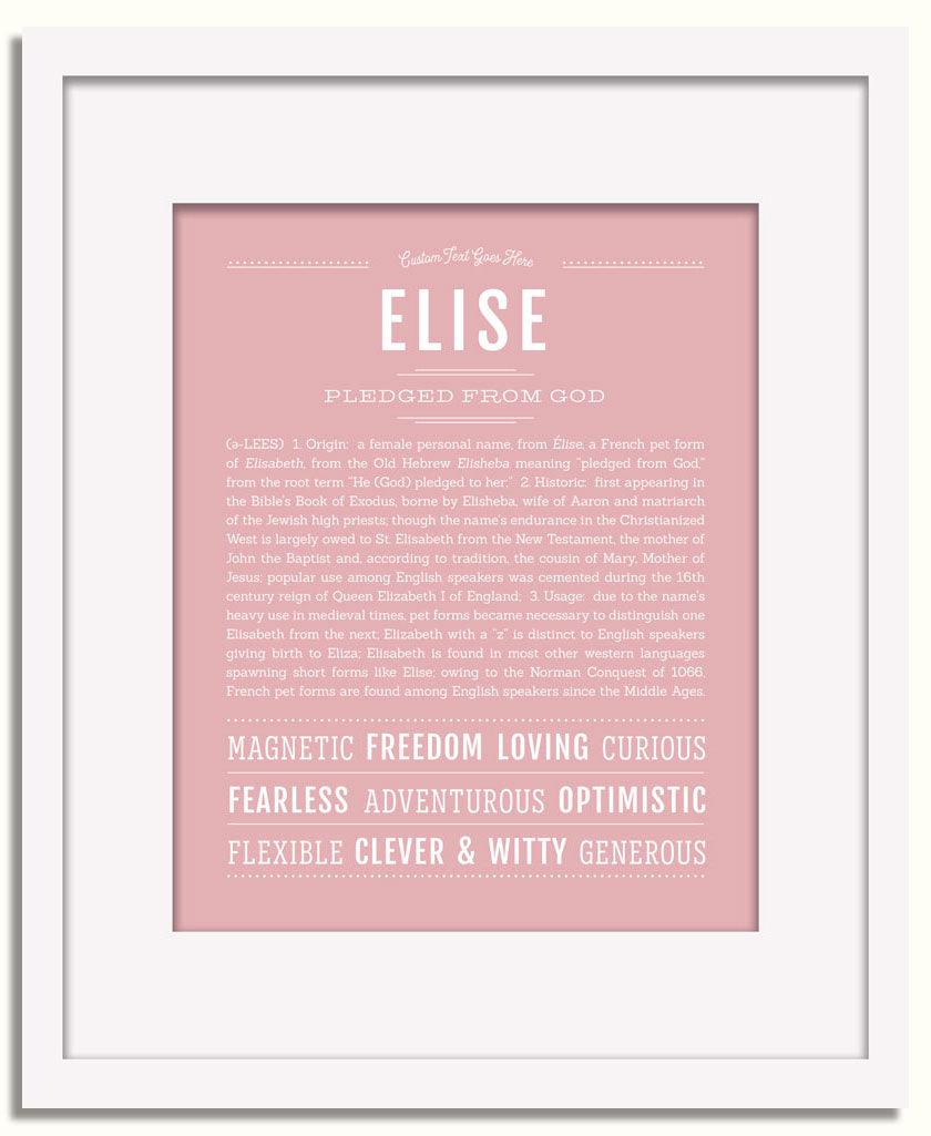 Frame Options | Dusty Rose | White Frame, Matted