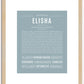 Elisha | Name Art Print