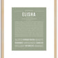 Elisha | Name Art Print