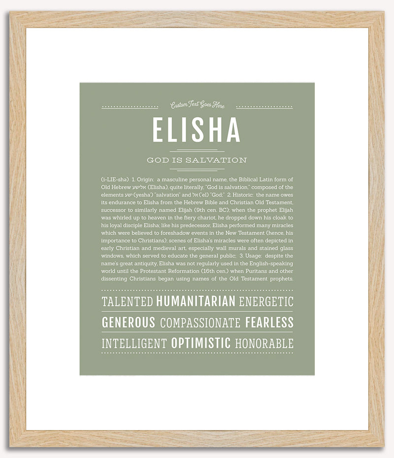 Elisha | Name Art Print