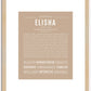 Elisha | Name Art Print